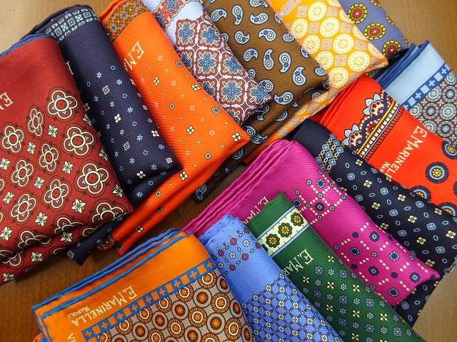 OTHERS 】ポケットチーフ シルクプリントが両ショップに入荷いたしまし  